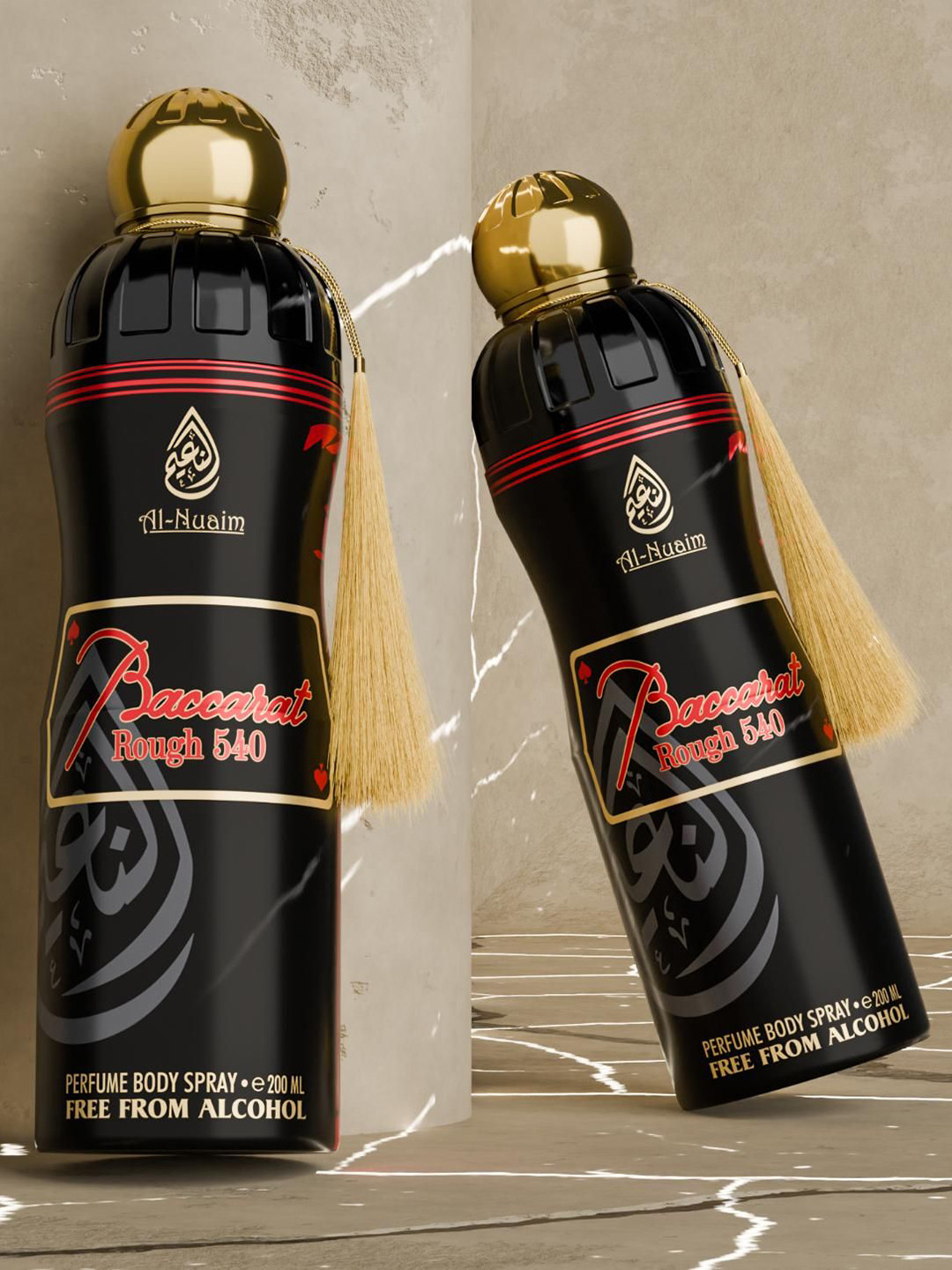 Al-Nuaim Set Of 3 Baccarat Alcohol Free Deodorant - 200ml Each