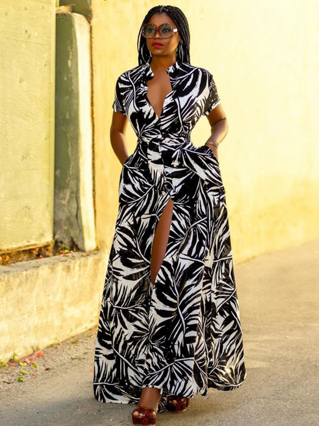 StyleCast Women Floral Printed Maxi Dress With Slits