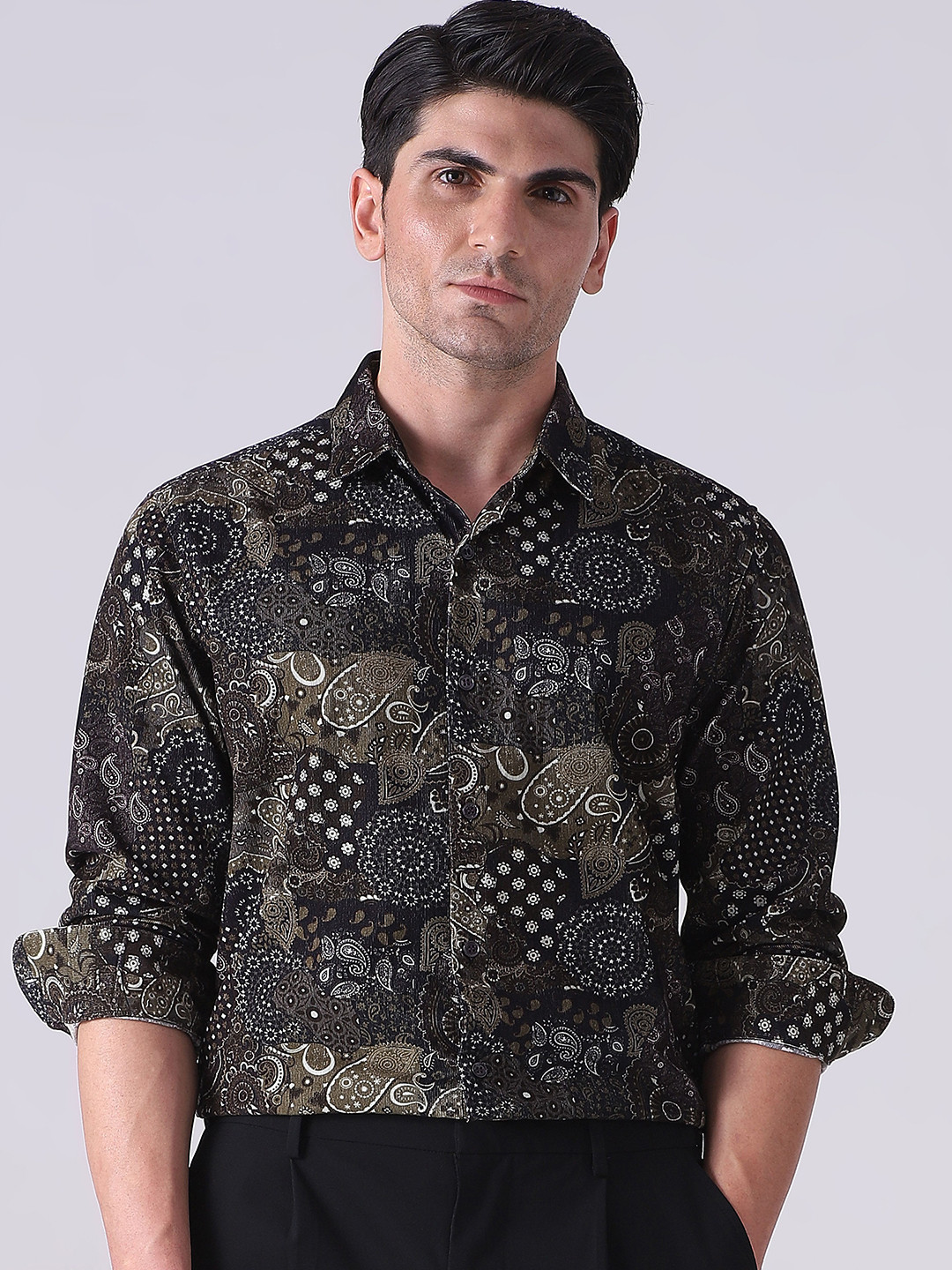 Mufti Men Slim Fit Printed Party Shirt