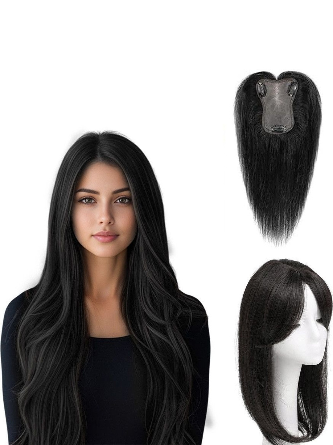 VIEWS Clip-In Straight Locks Extension - Brown - 16 Inch