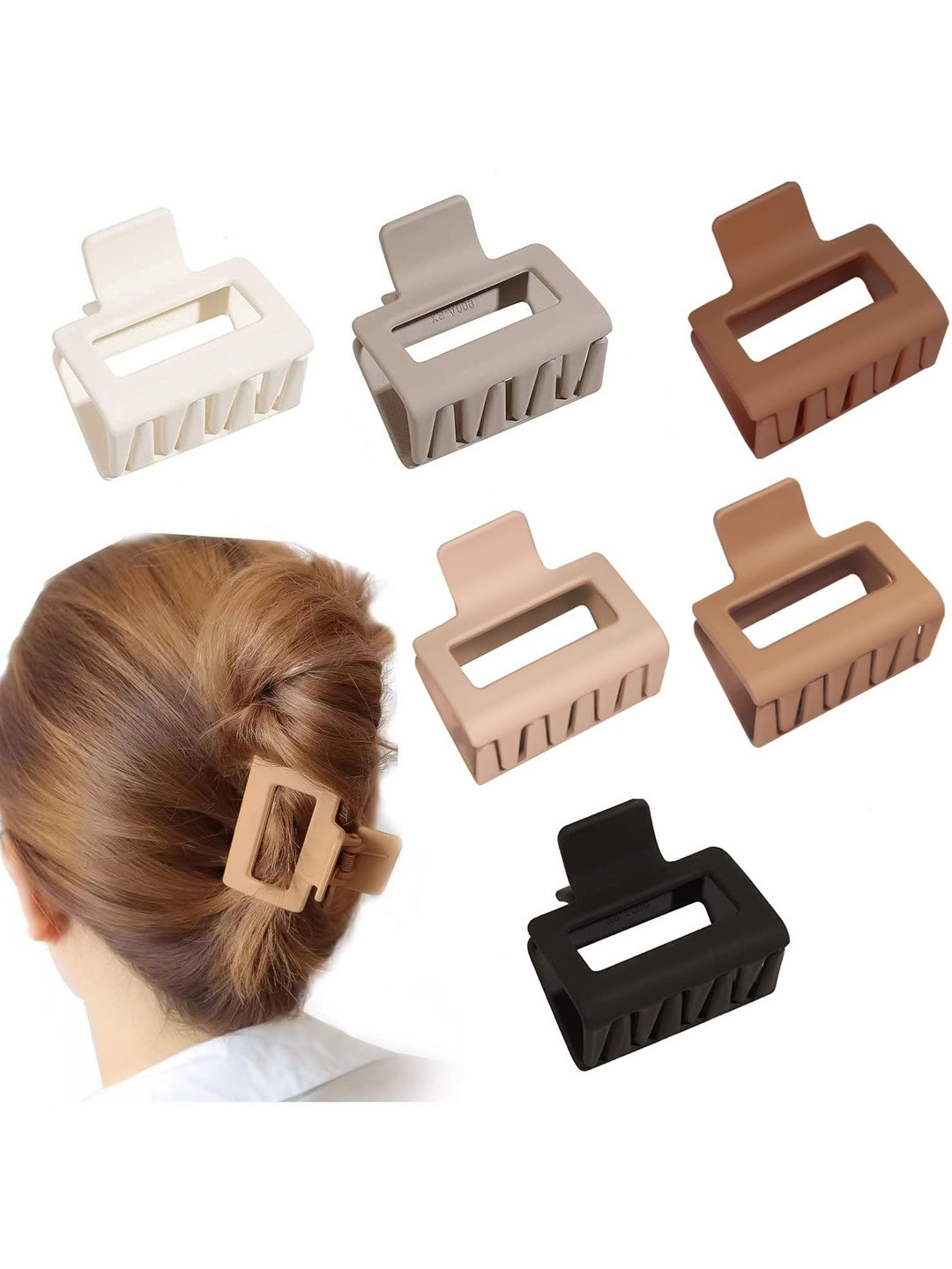 DIVASTRI Women Set of 3 Plastic Claw Clip