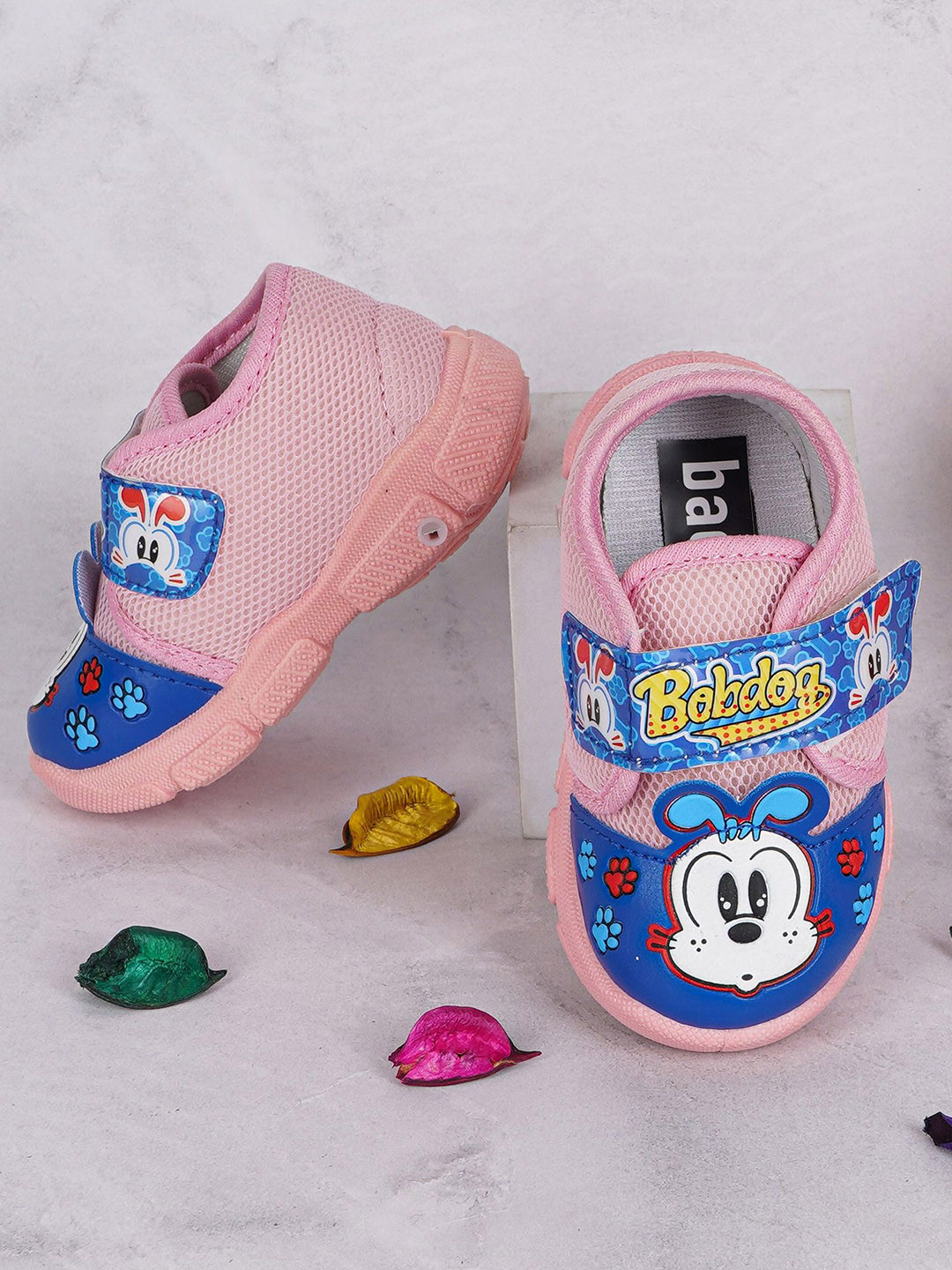 BAESD Kids Colourblocked Velcro Sneakers with Musical Chu Chu