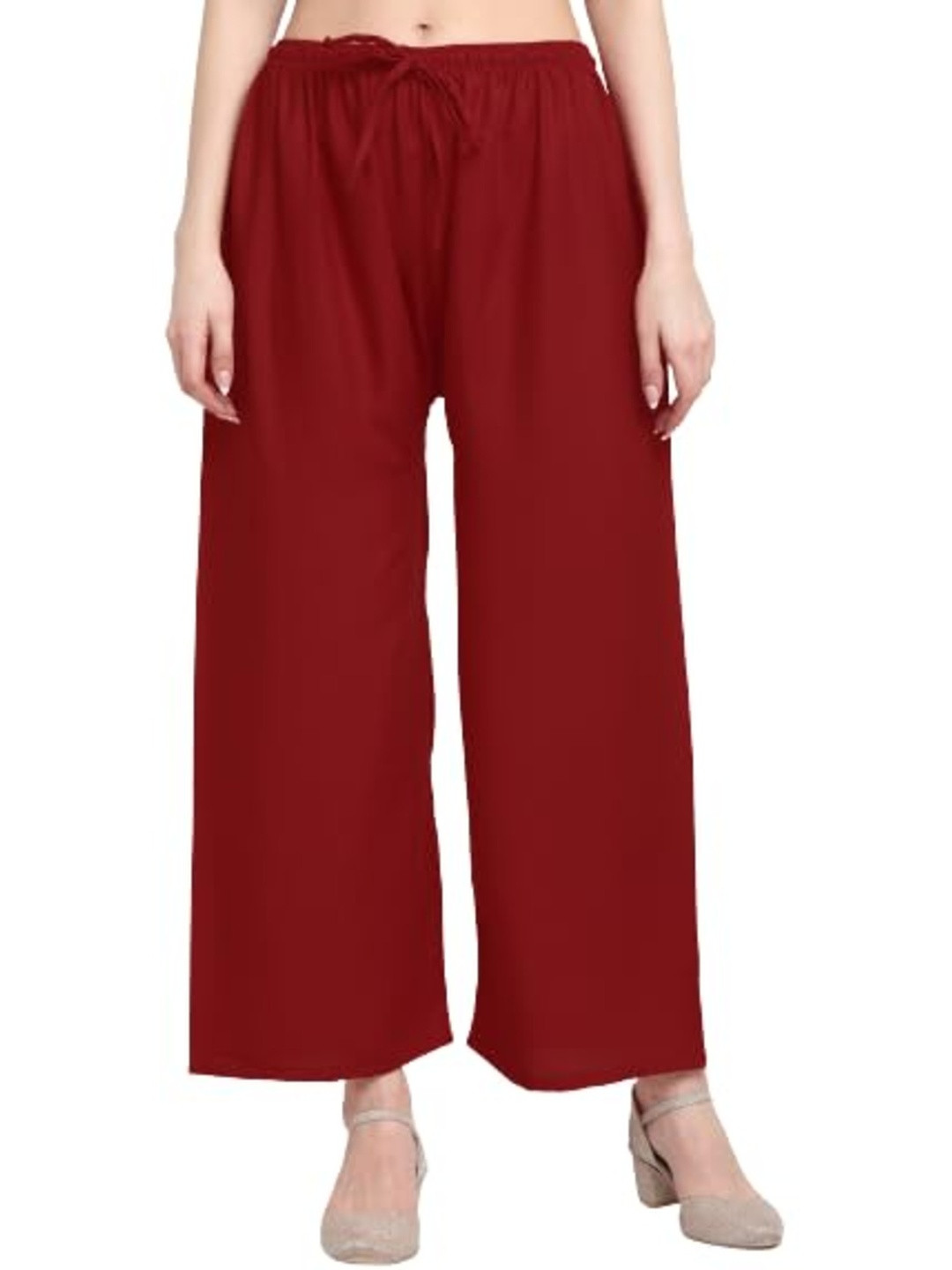 Aura Glam Women Pack of 2 Maroon & Navy Flared Ethnic Palazzos