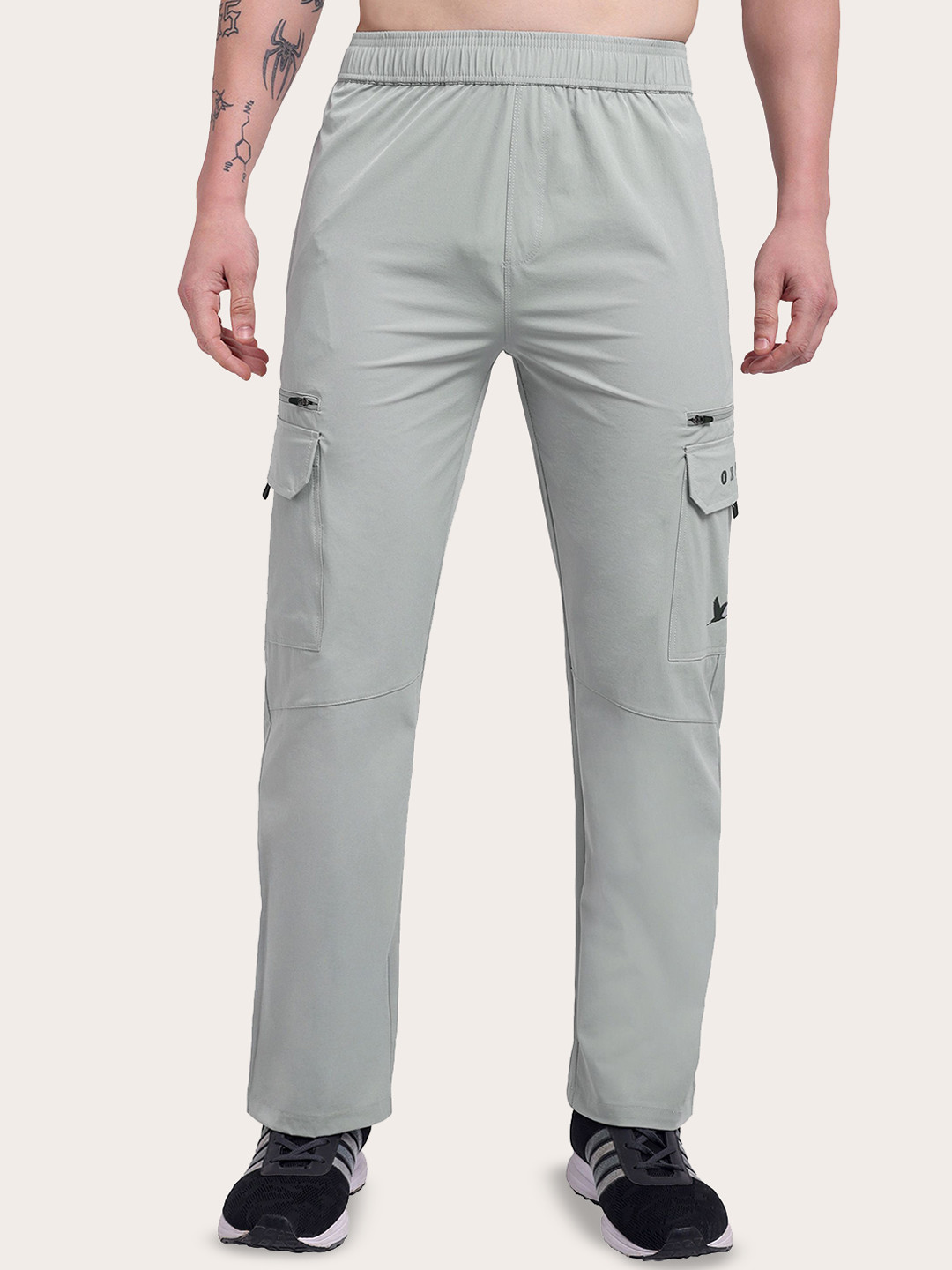 OXPECKER Men Relaxed-Fit Mid-Rise Cargo Track Pant