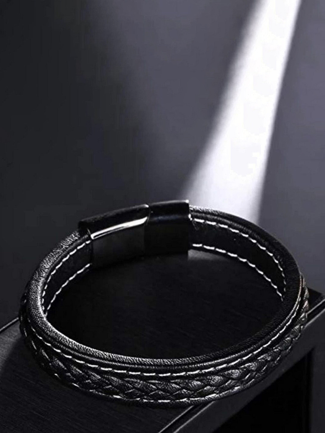 Shree Laxmi Balaji Creations Men Silver-Plated Kada Bracelet