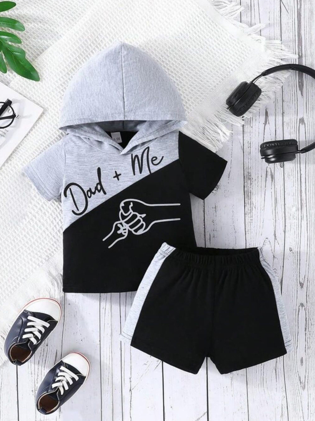 JENNY GARMENT Kids Printed Short Sleeves T-shirt With Shorts
