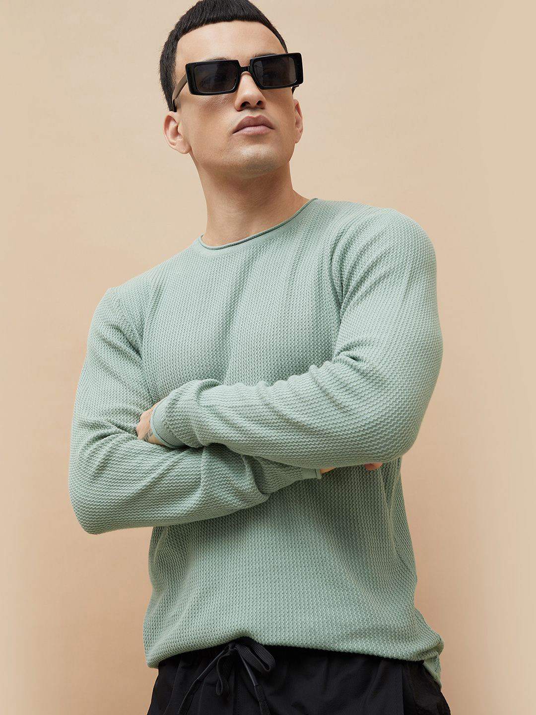 Bossini Men Cotton Flat Knit Pullover Sweaters