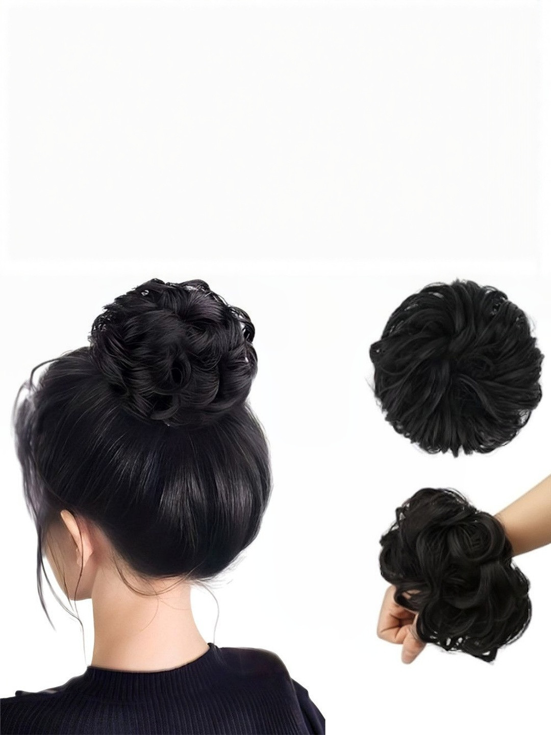 VIEWS Black Messy Hair Bun Extension