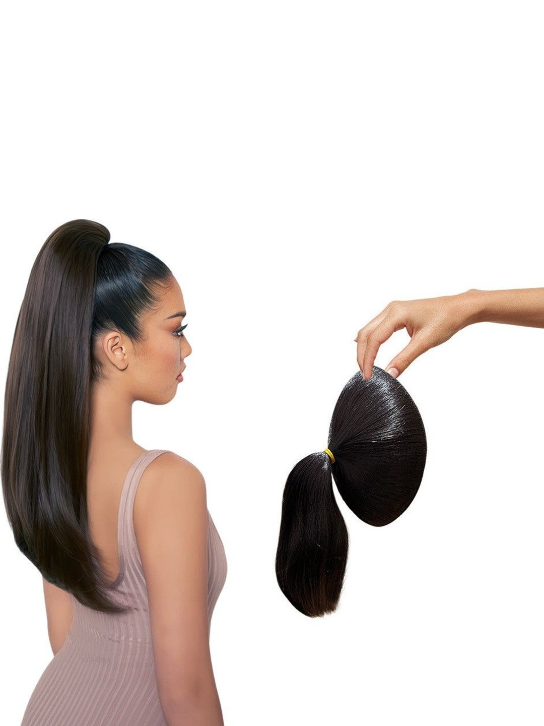 VIEWS Women Brown Wavy Clip-In Locks Hair Extension - 14 inch