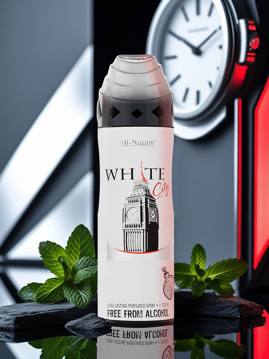 Al-Nuaim Set Of 2 White City Alcohol Free Deodorant - 200ml Each