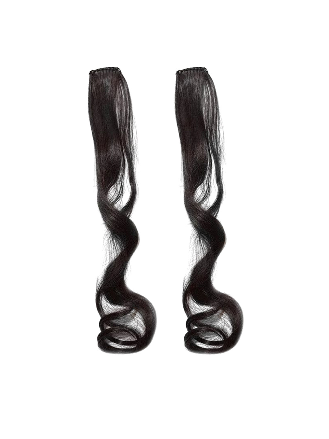 VIEWS Women Set Of 2 Wavy Clip-In Locks Hair Extension