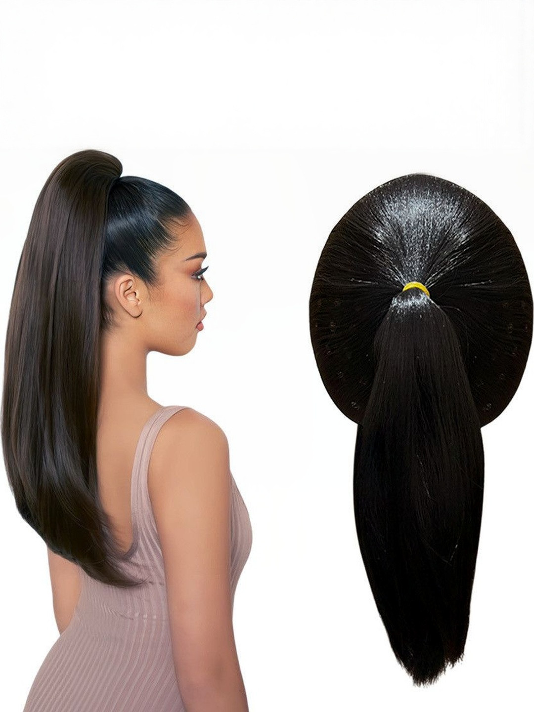 VIEWS Halo Straight Ponytail Hair Extension - Brown - 14 Inch