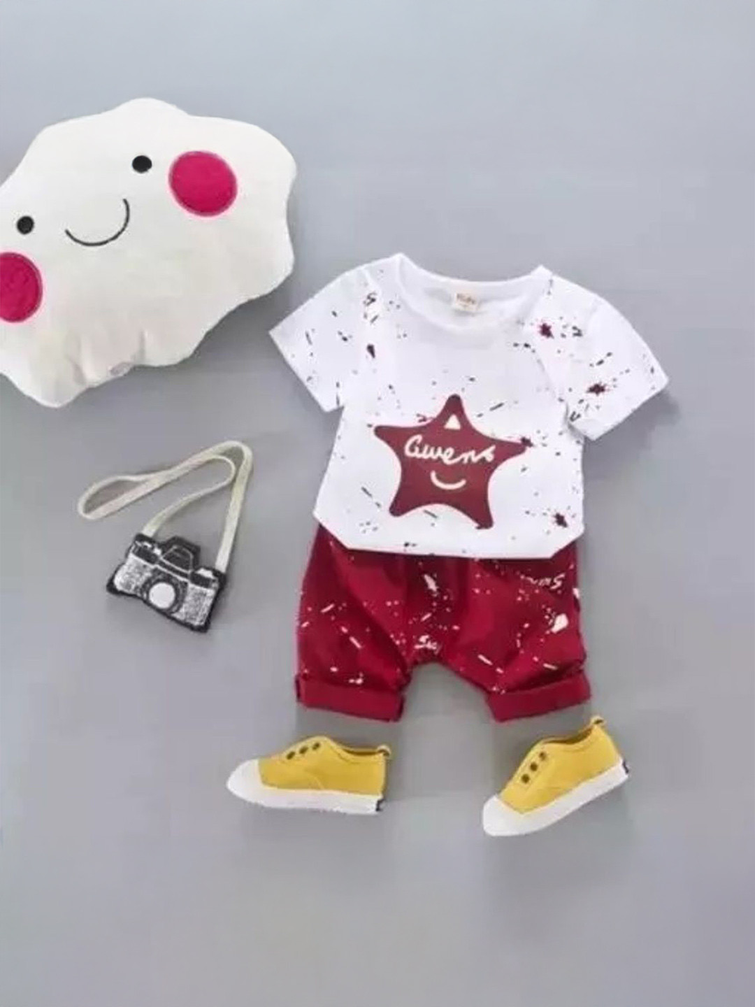 JENNY GARMENT Kids Printed Short Sleeves T-shirt With Shorts