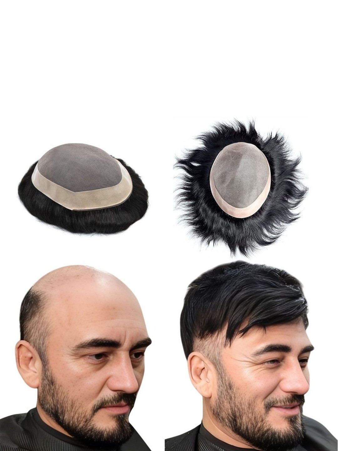 VIEWS Clip-In Wavy Scalp Topper Hair Extension - Black - 10.8 Inch