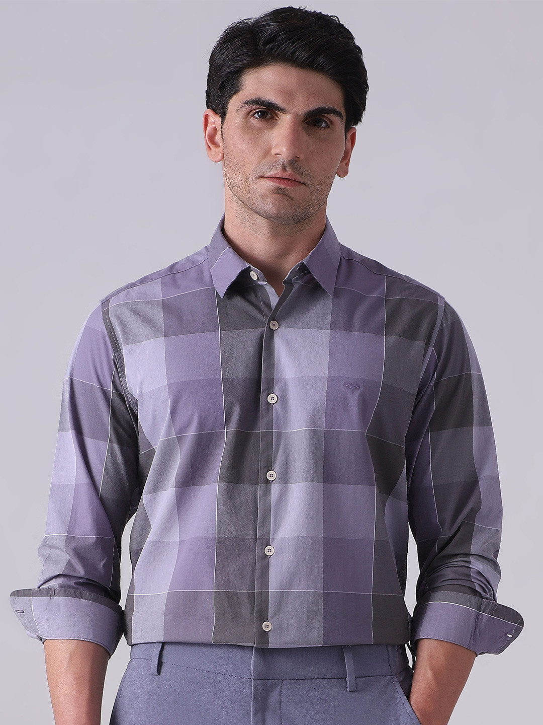 Mufti Men Slim Fit Tartan Checks Checked Casual Shirt