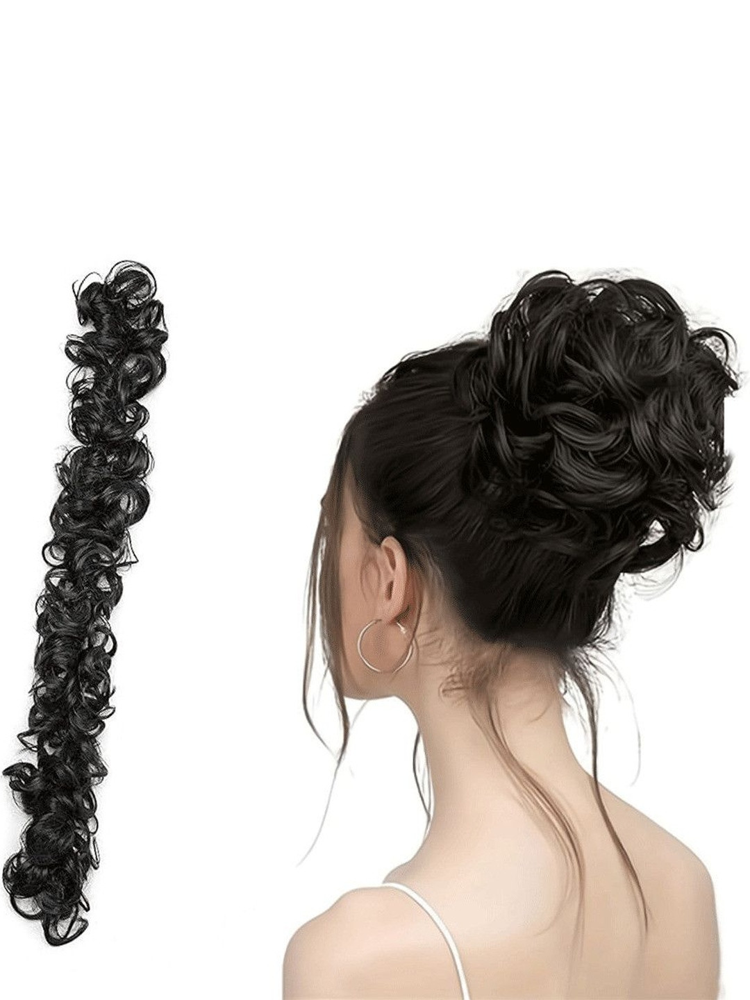 VIEWS Halo Curly Twists Hair Extension - Black - 37 Inch