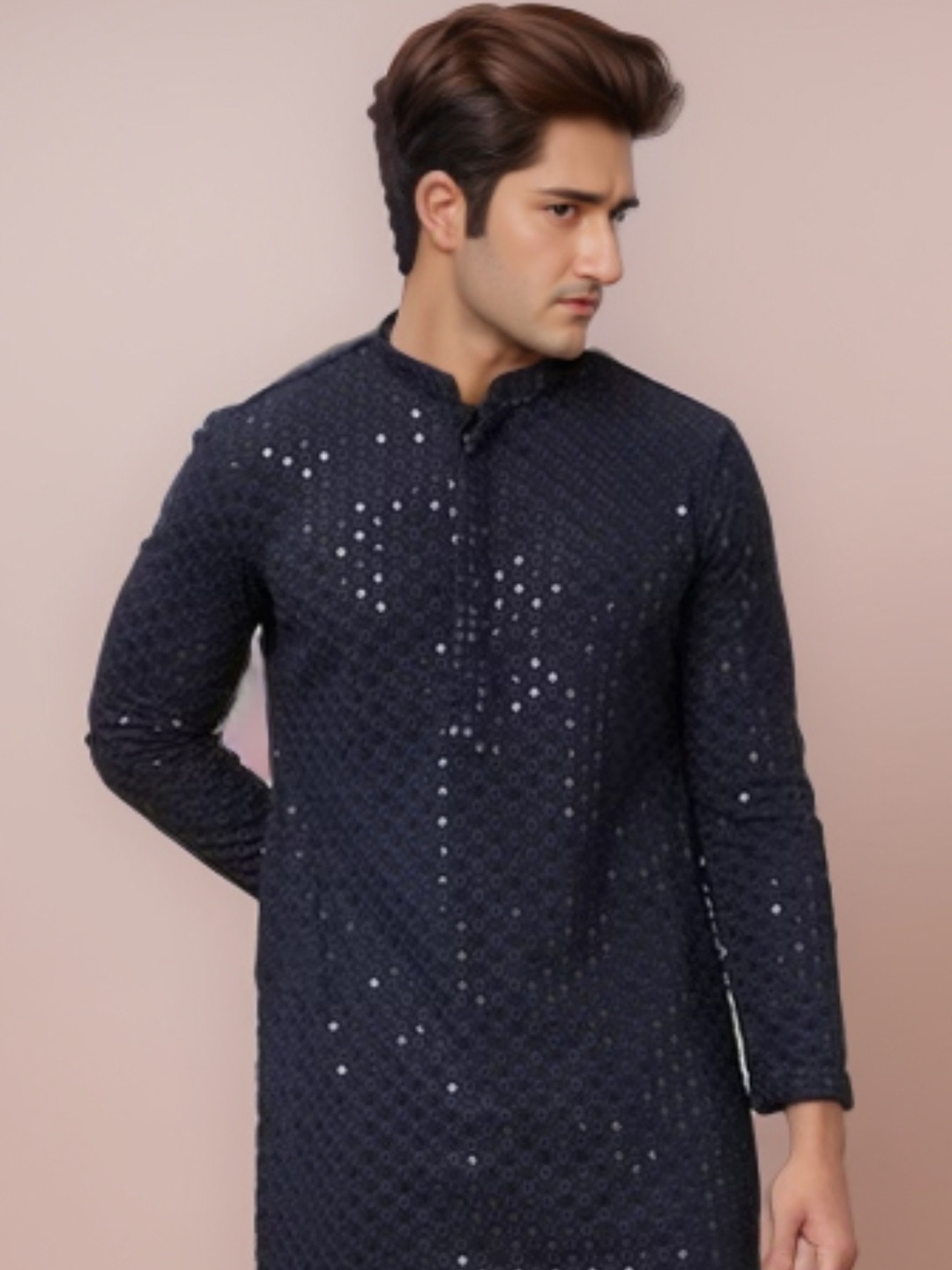 YSYB Dezines Men Blended Straight Kurtas