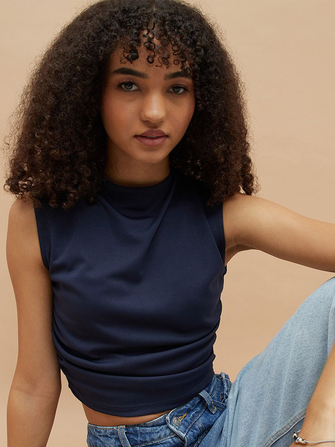 Ginger by Lifestyle Mandarin Collar Top