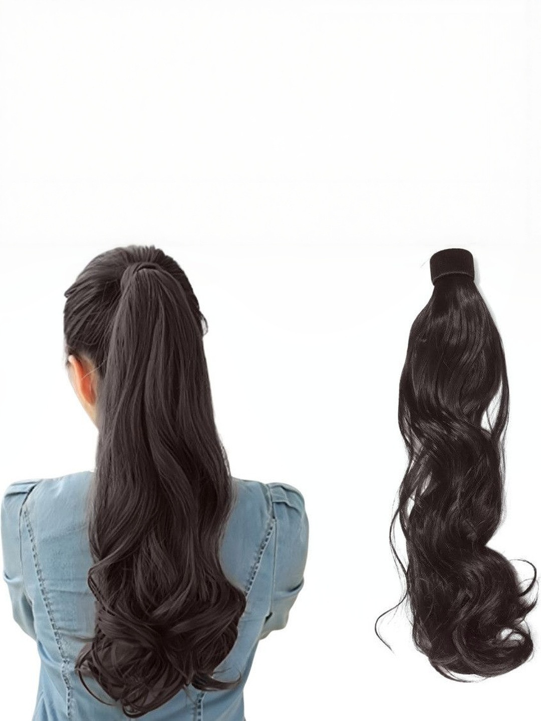 VIEWS Brown Wavy Clip-In Locks Hair Extension 24 inch