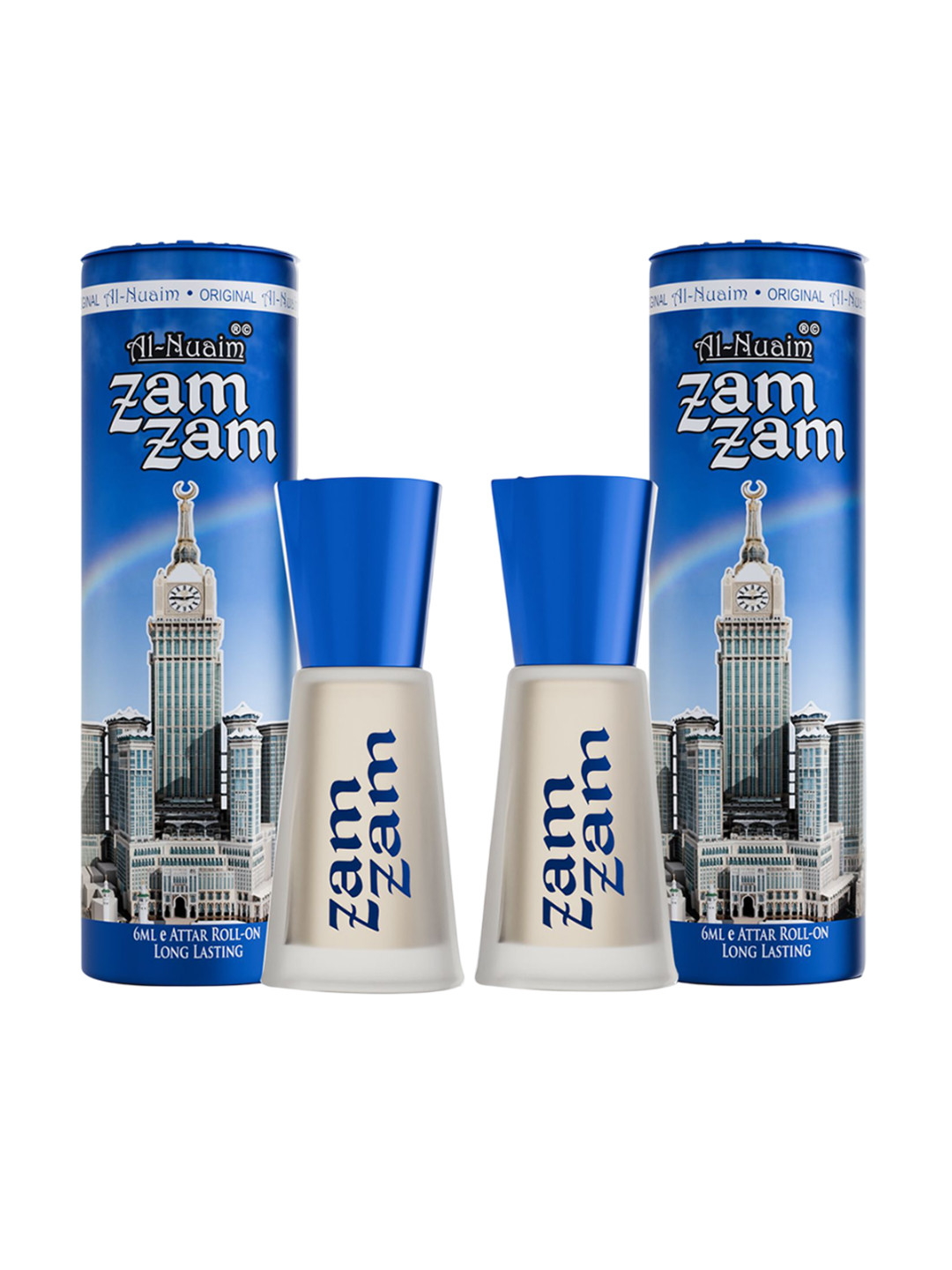 Al-Nuaim Set Of 2 Zam Zam Excel Series Long Lasting Alcohol Free Attar - 6ml Each