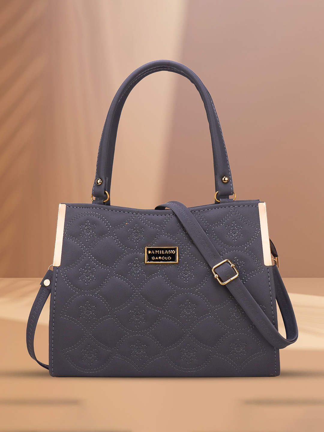PROGONE ENTERPRISE PU Bucket Handheld Bag with Quilted