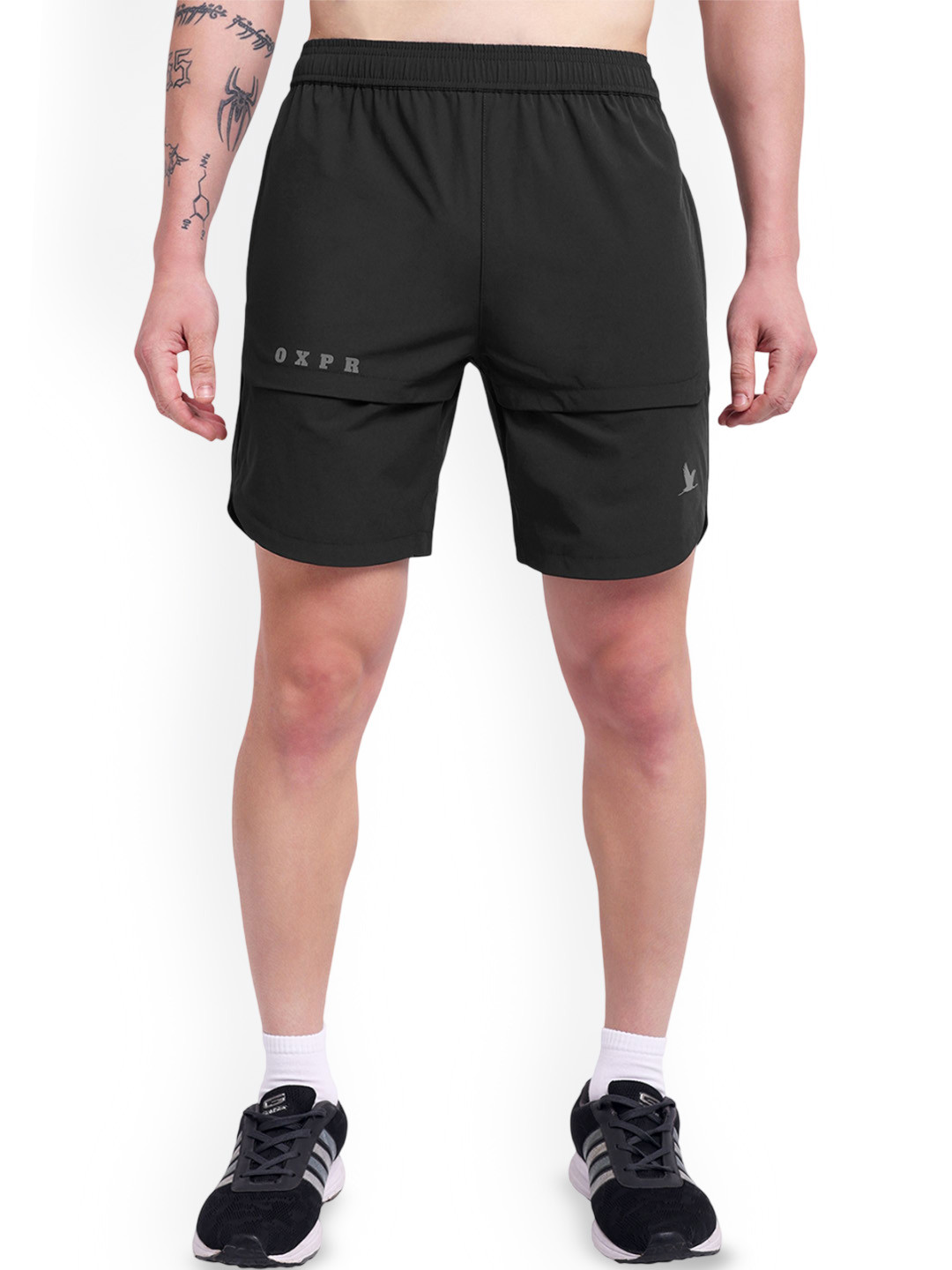 OXPECKER Men Regular Fit Mid-Rise Gym Shorts