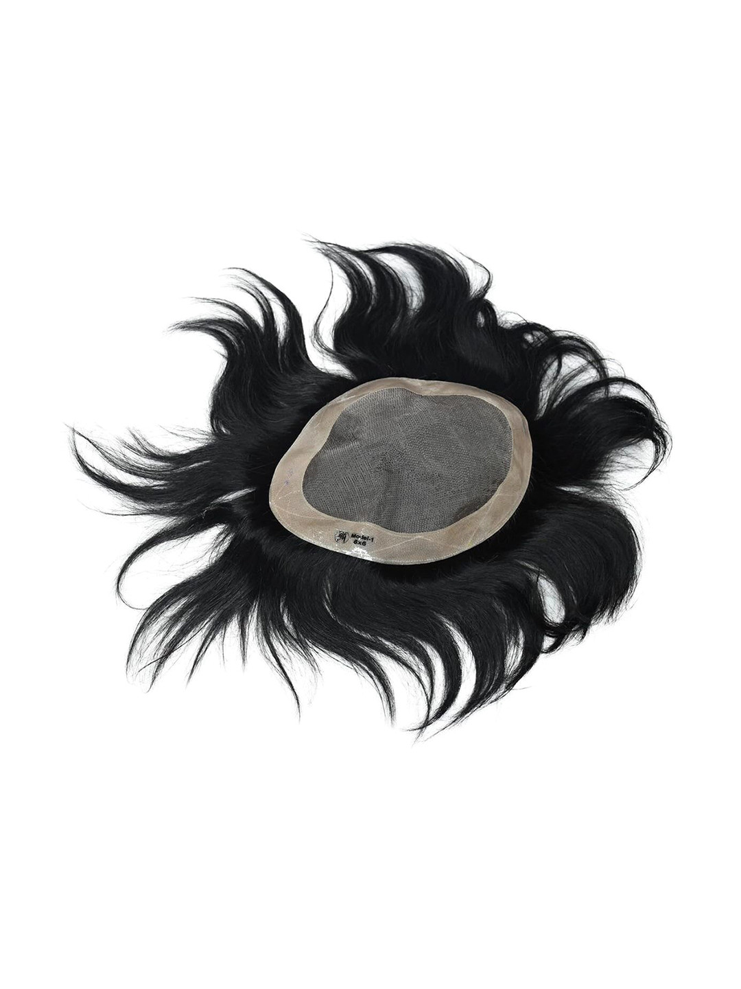VIEWS Men Black Wavy Toupee Hair Extension