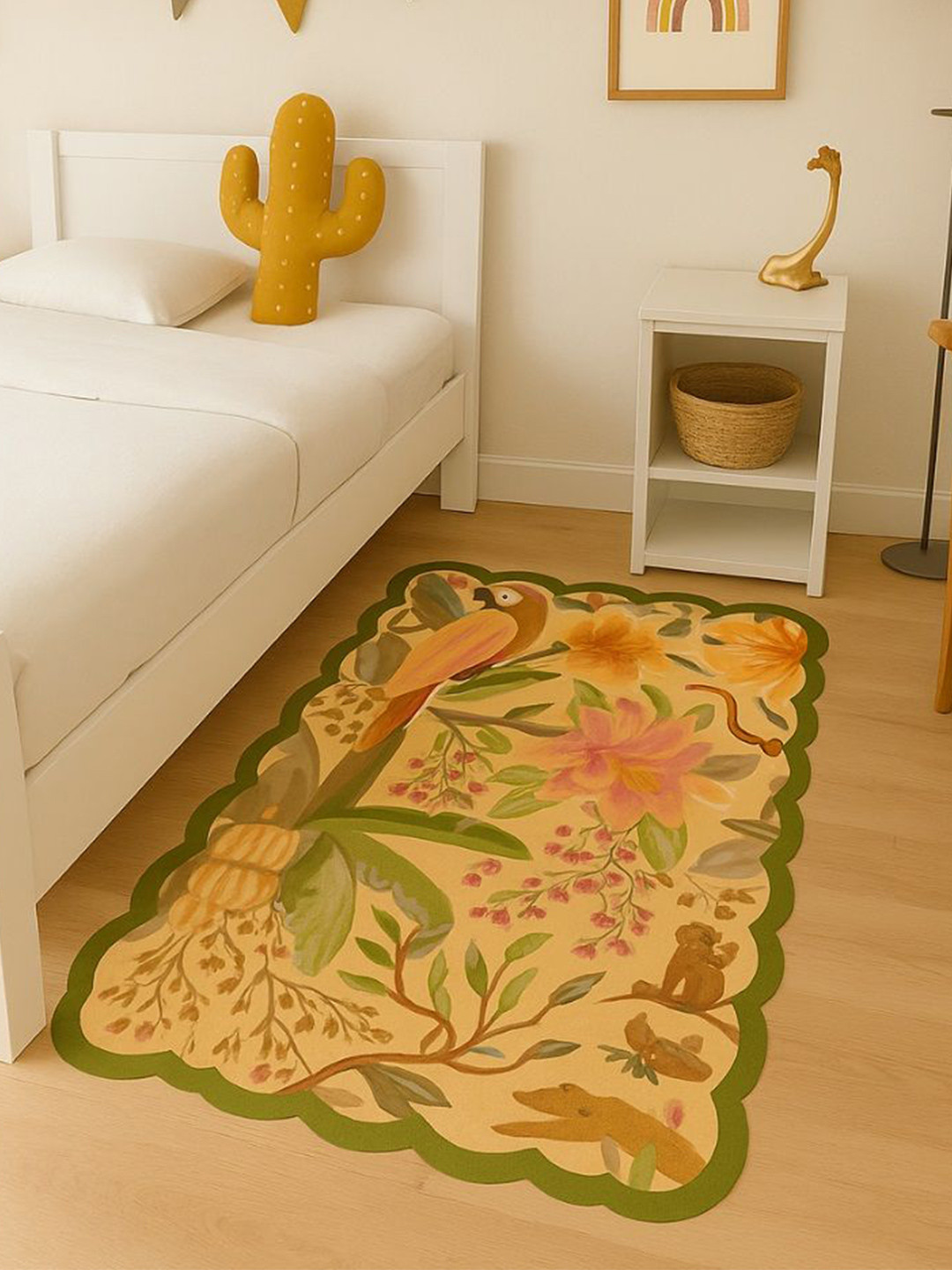 THE ARTMENT Women Yellow Regular Paradise Bloom Diatomaceous Earth Bath Mat