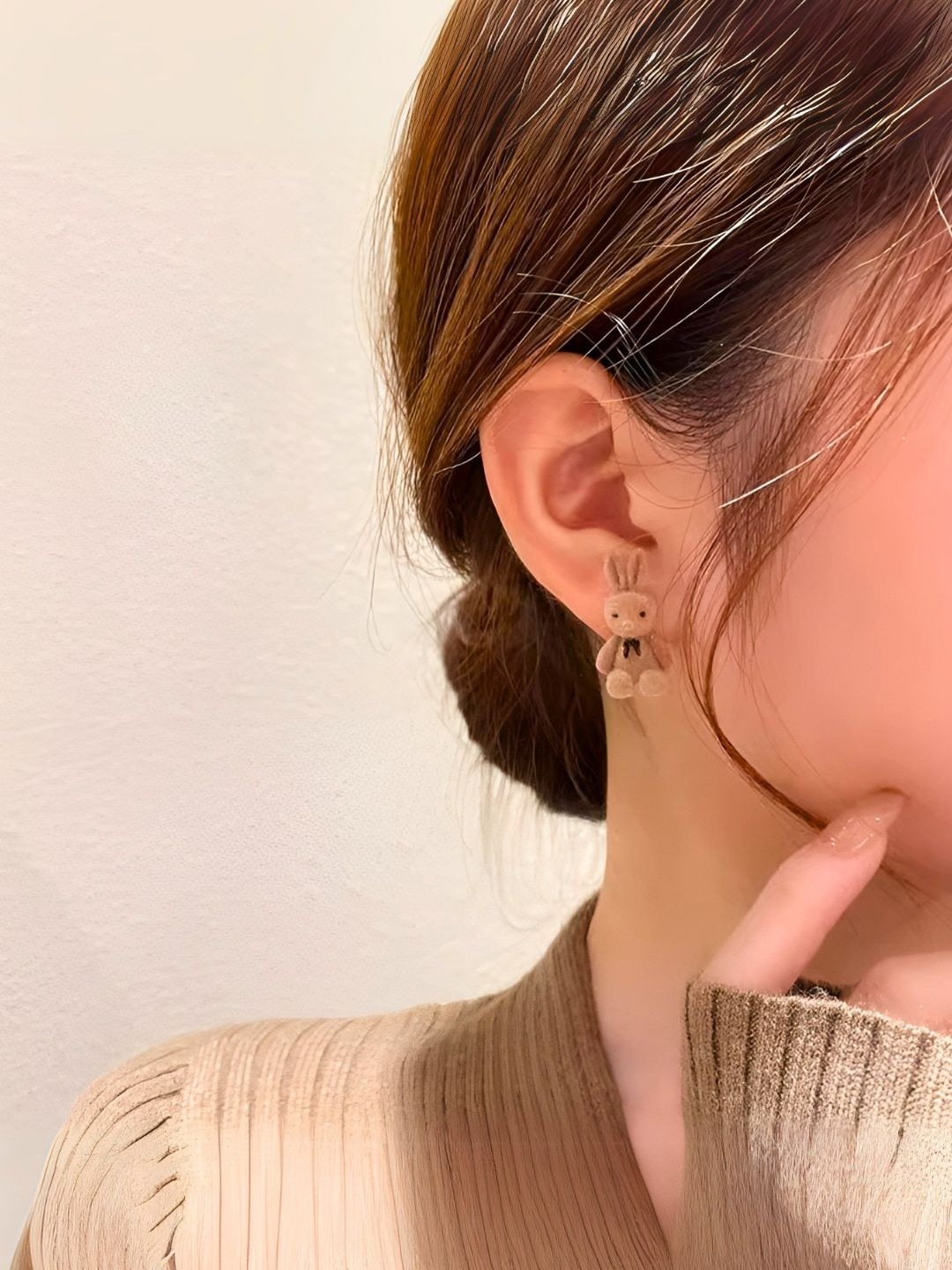 DressBerry Women Cute Teddy Fashion Korean Earrings