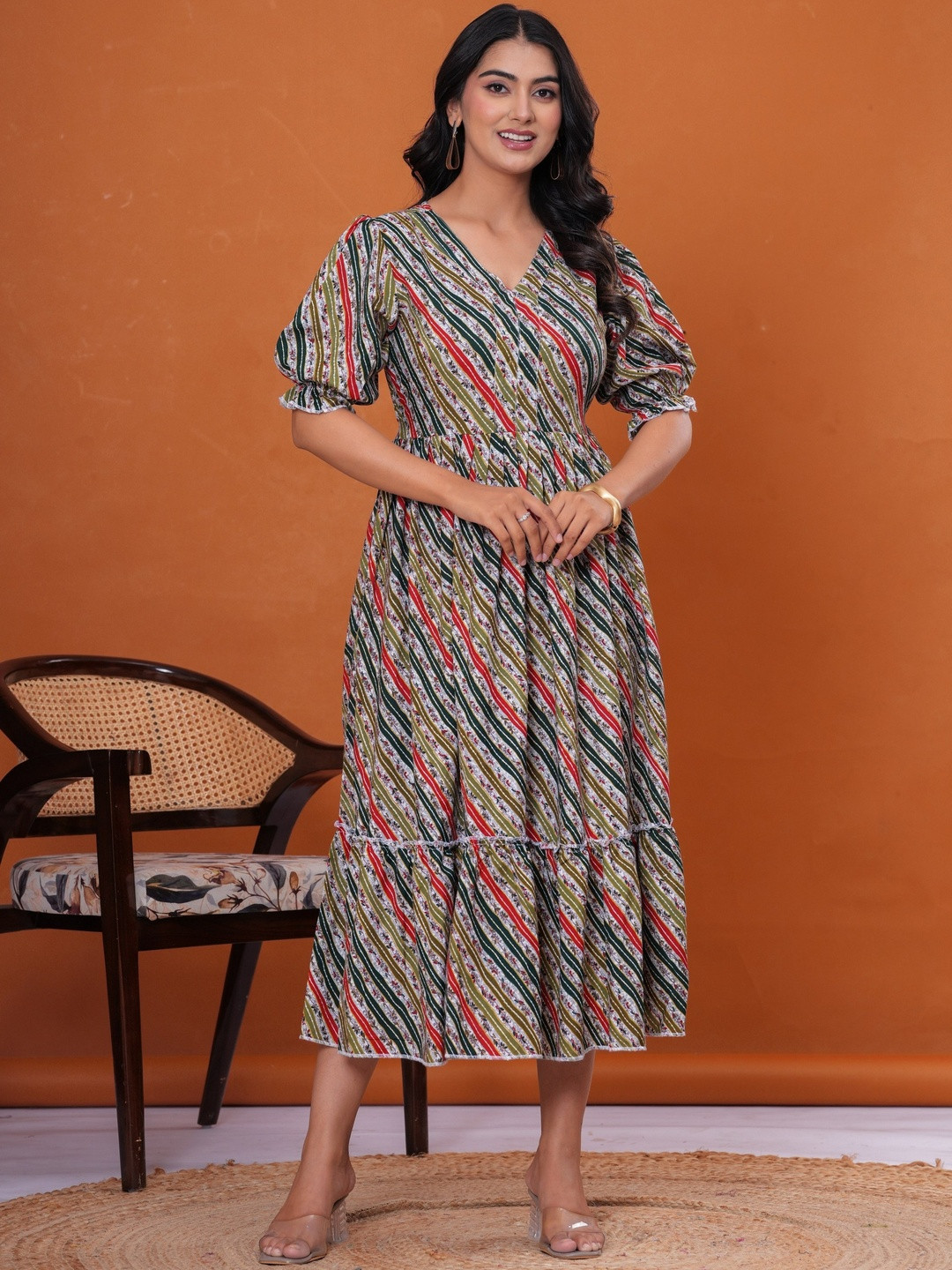 DECORIS Adults-Women Multi Cotton Dresses