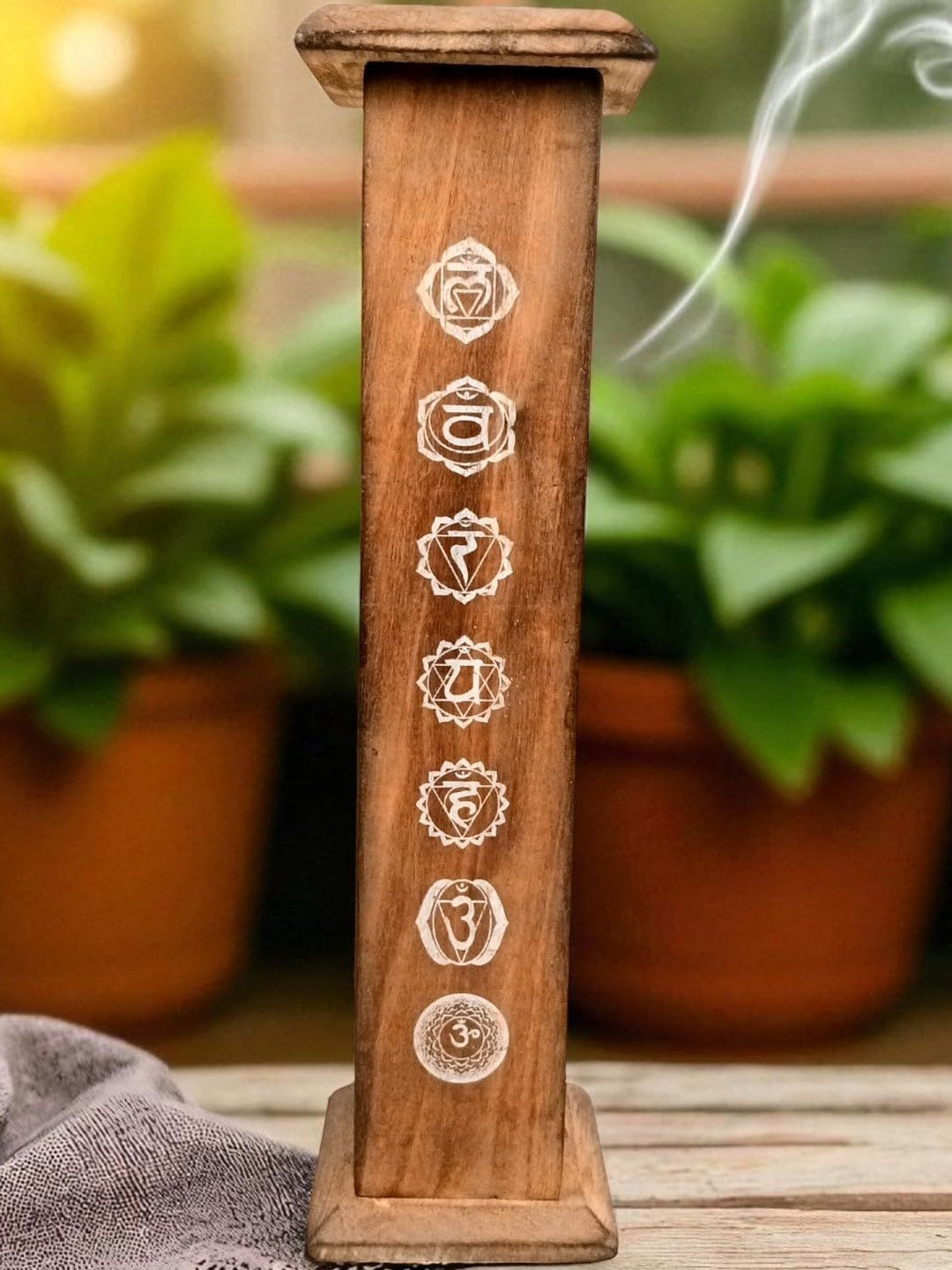 apka mart Brown 2 Pieces Incense Dhoop Stand And Sambrani Holder