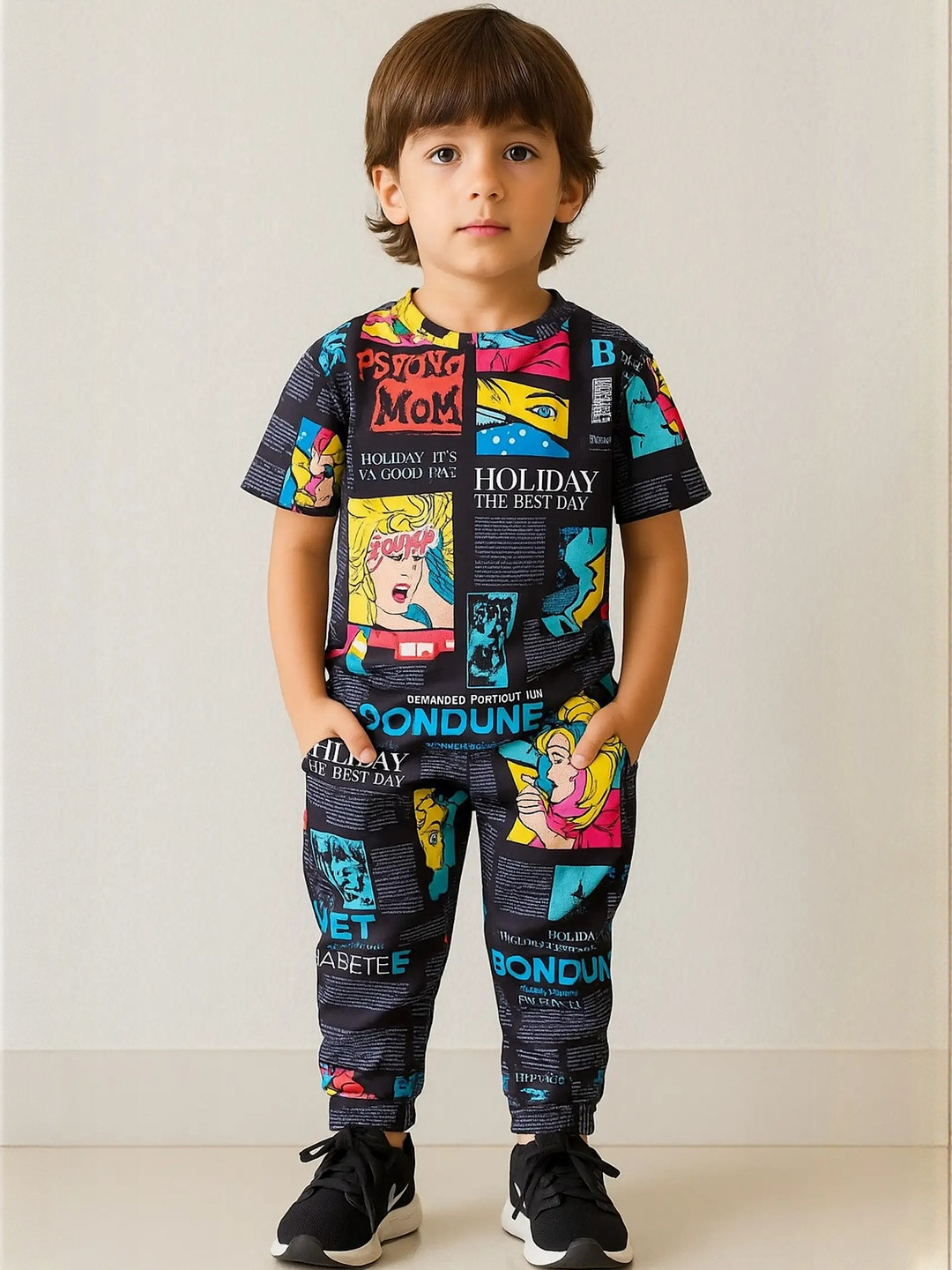 Sagar Impex Kids Printed T-shirt with Trousers