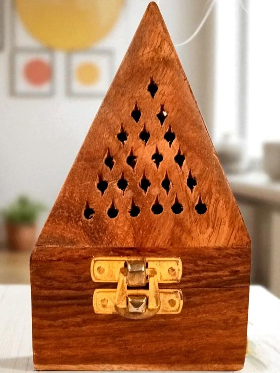 apka mart Agarbatti Incense Holder Box & Wooden Dhoop Stand