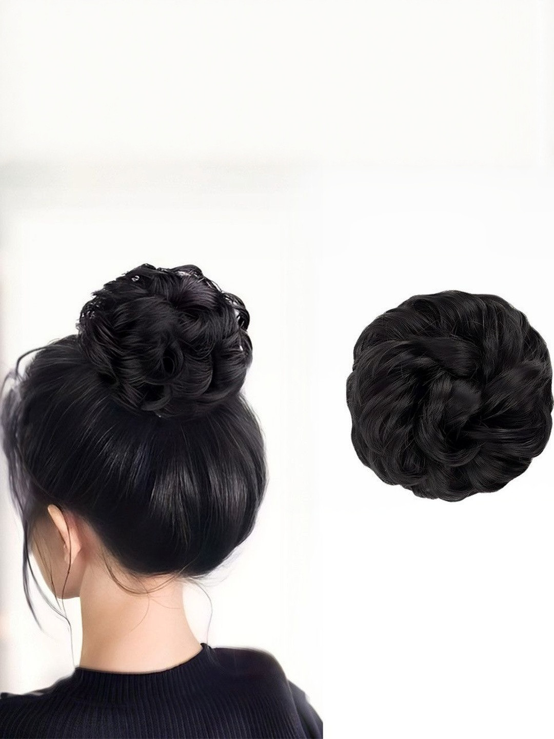 VIEWS Halo Wavy Bun Hair Extension - 8 Inch - Black