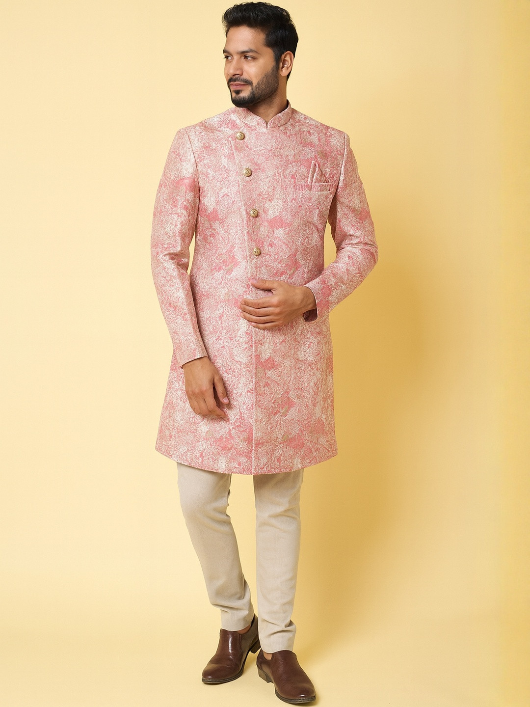 SHAHI ACHKAN Men Sherwani Set