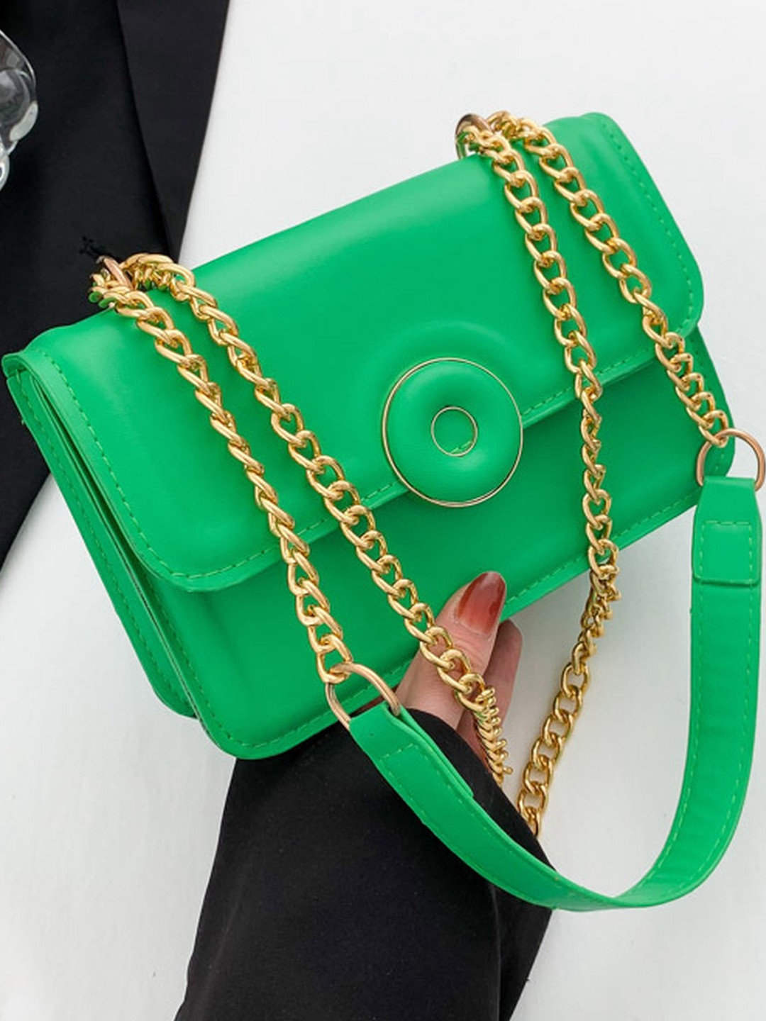 CORSICA Women Lime Green PU  Handbags