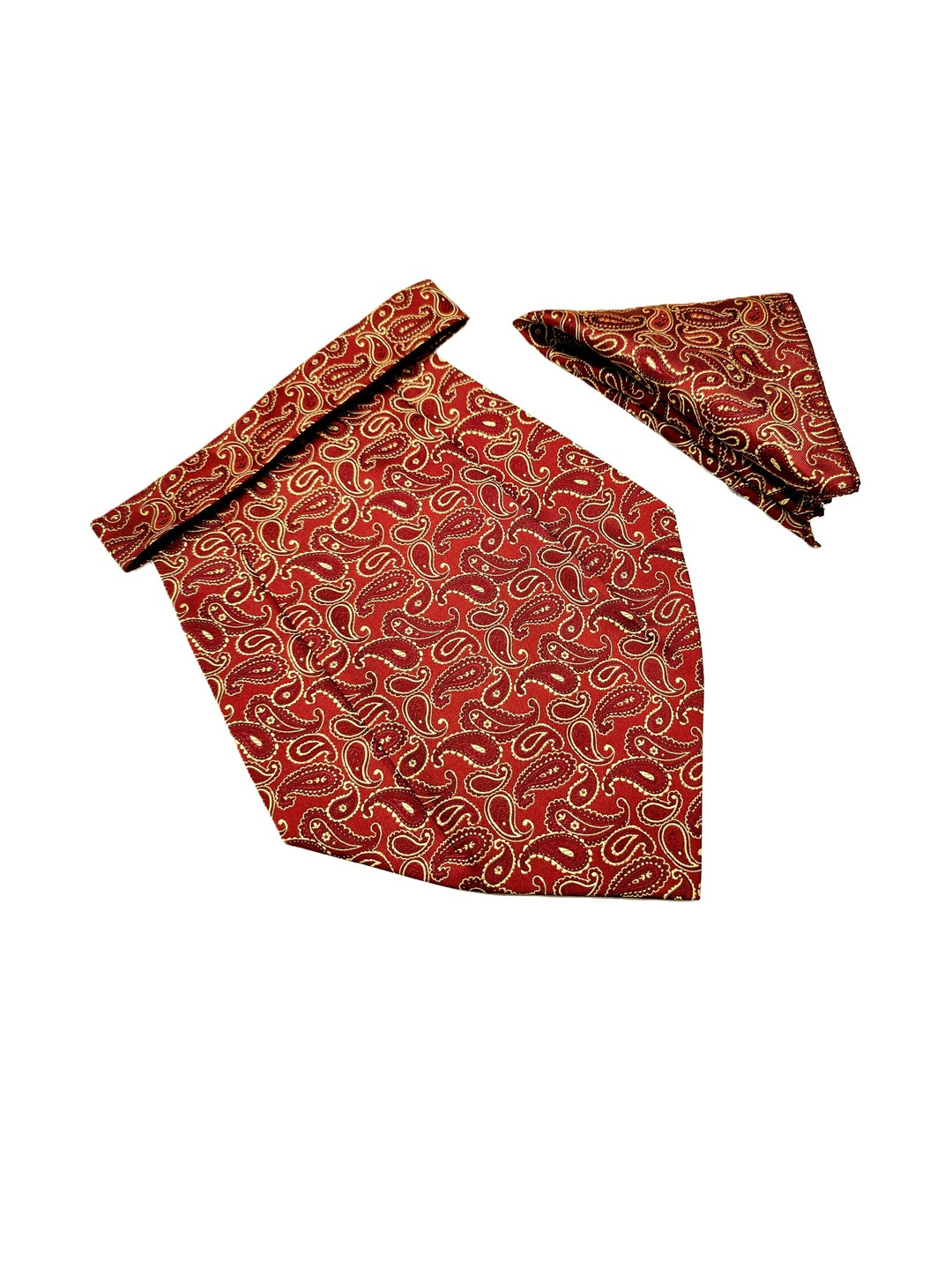 VOICI Combo of 2 Men Woven Design Cravat & Pocket Square