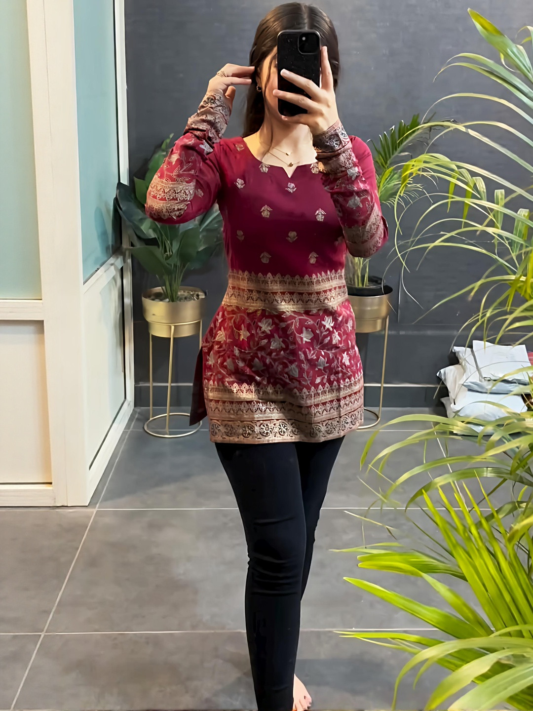 NEW RJP CRAFT Floral Printed Kurti