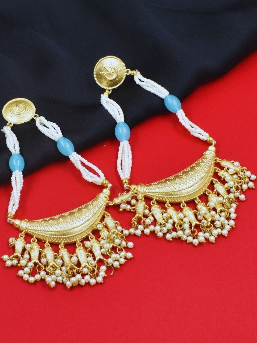 J & C Fashion Arena Women Handmade Classic Kashmiri Chandbalis Earrings