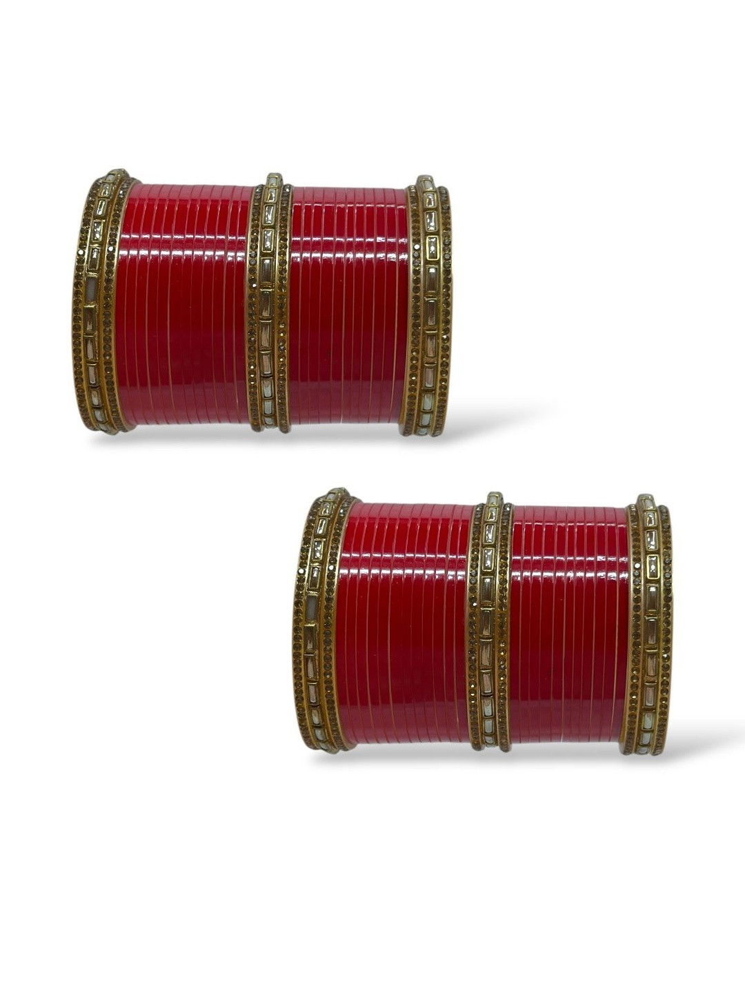 PRIYA KANGAN Set of 64 Red Traditional  Bridal Bangle Set