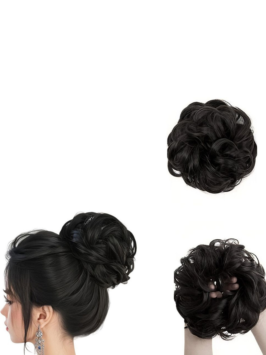 VIEWS Halo Way Bun Hair Extension - Black - 6 Inch