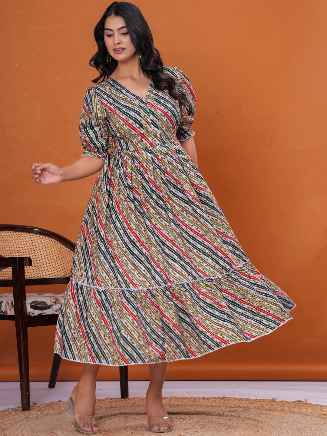 DECORIS Adults-Women Multi Cotton Dresses