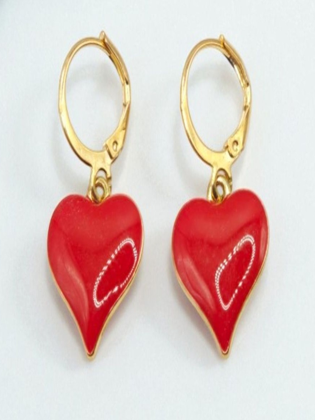 SAPRAA TRENDS Copper Heart Shaped Hoop Earrings