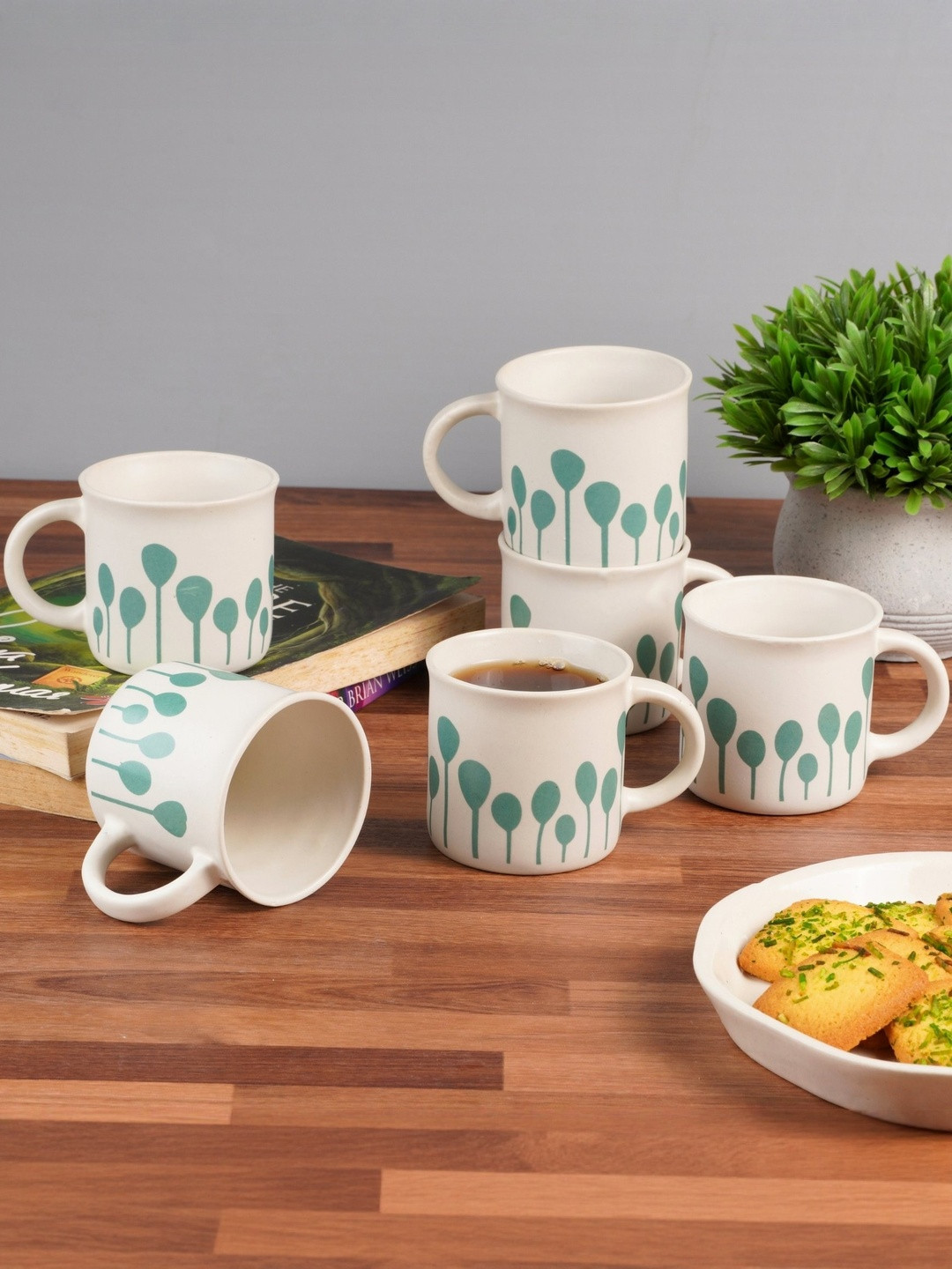 Ekaura Set of 4 Ceramic Dishwasher Safe Mug Set