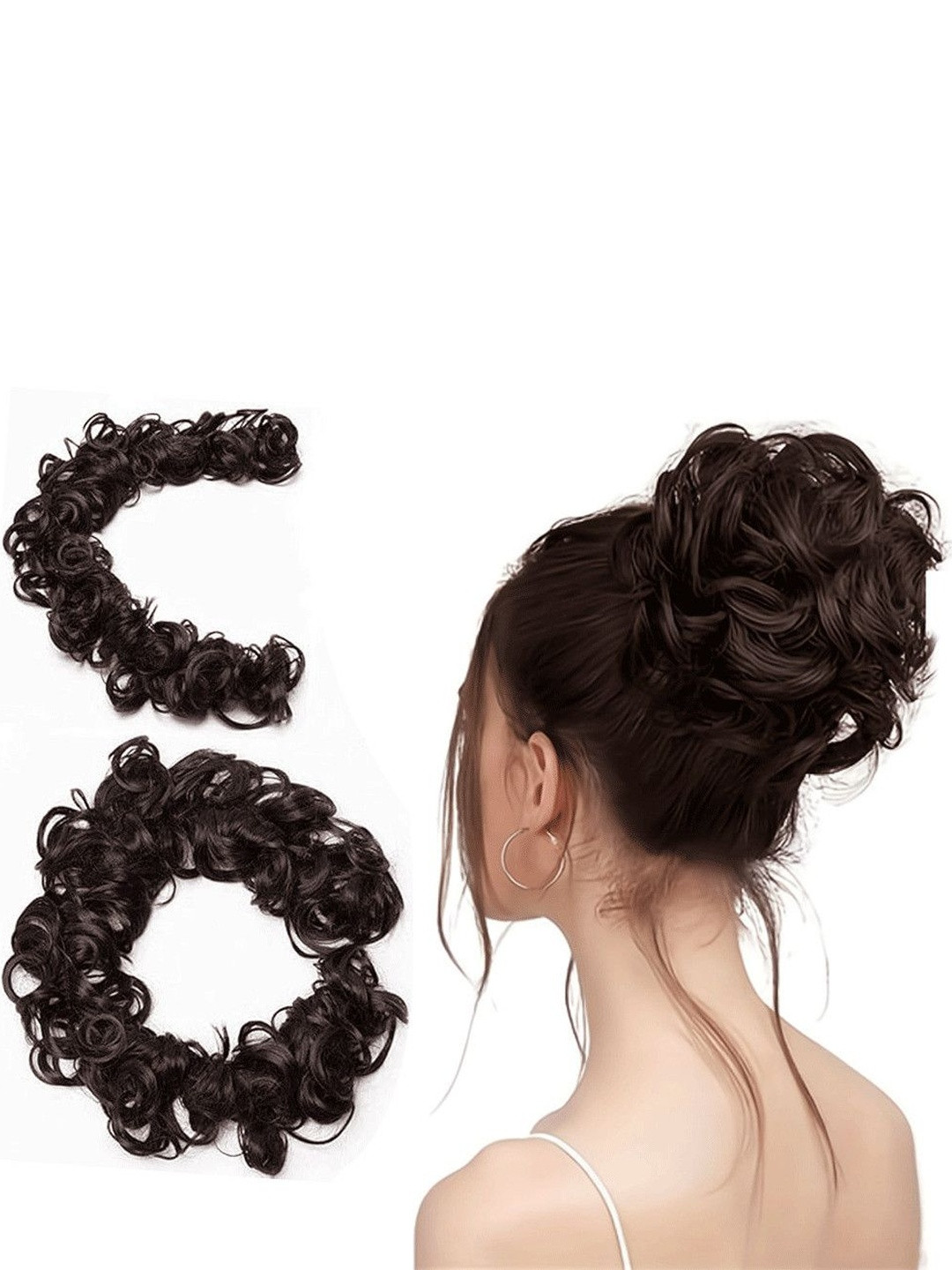 VIEWS Wavy Clip-In Ponytail Hair Extension-Black-37 inches