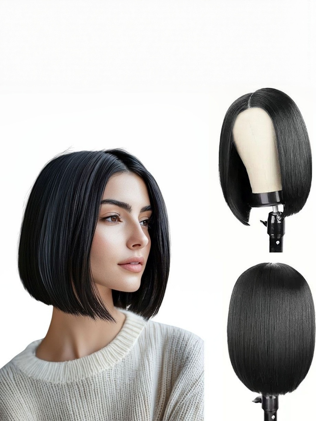 VIEWS Straight Clip-In Locks Hair Extension- Black- 14 Inch