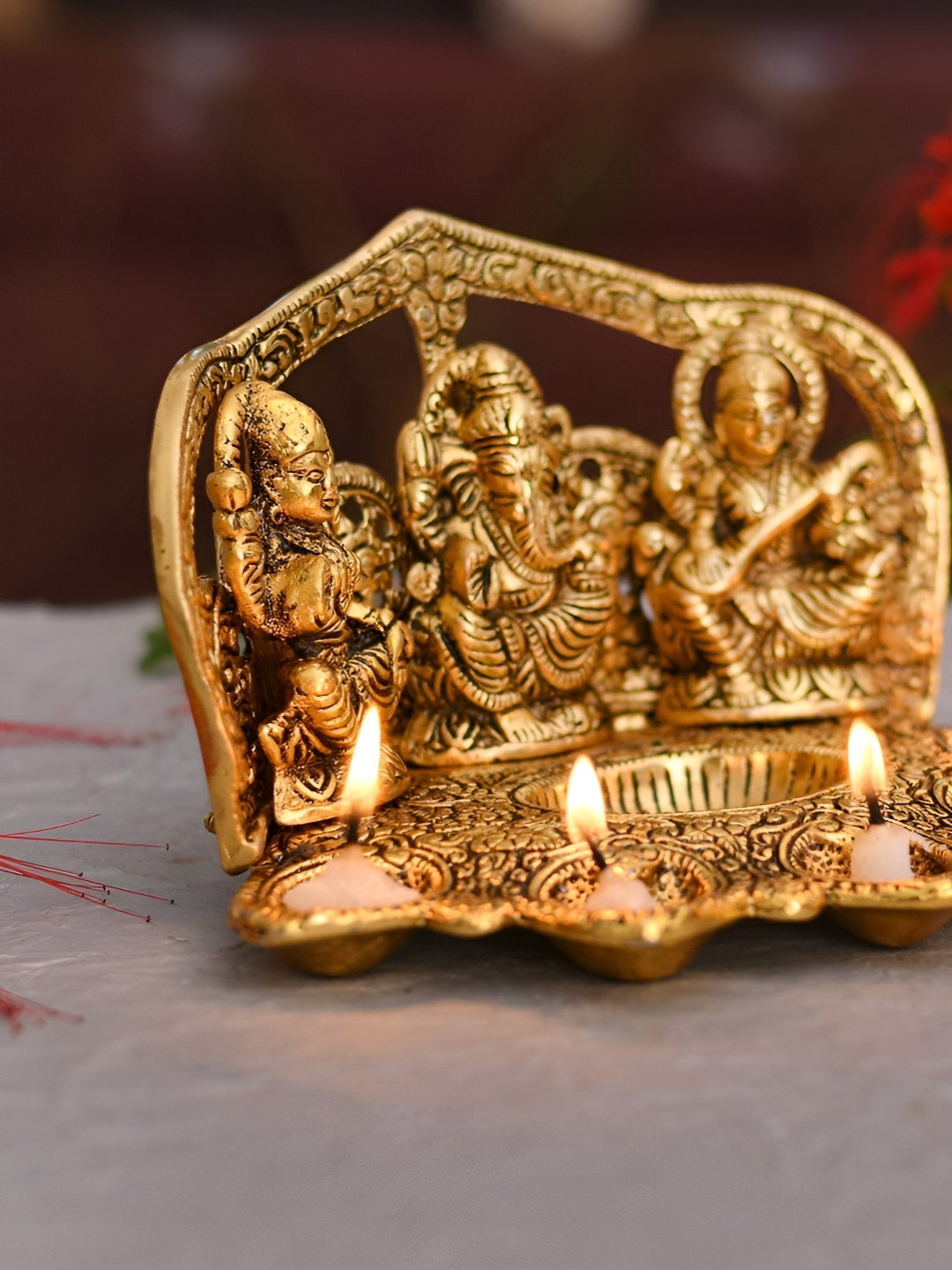 ELEVATE INDIA Gold-Toned Religious Metal Idol Showpiece