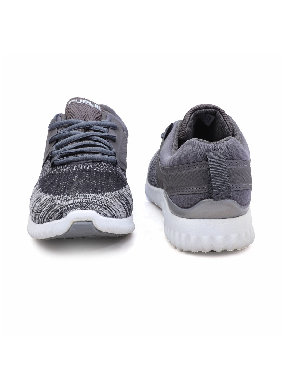 FUEL Men Grey Mesh Lace Up Running Shoes