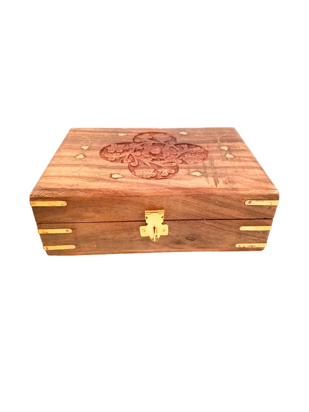 apka mart Brown Jewellery Box With Lock Showpiece
