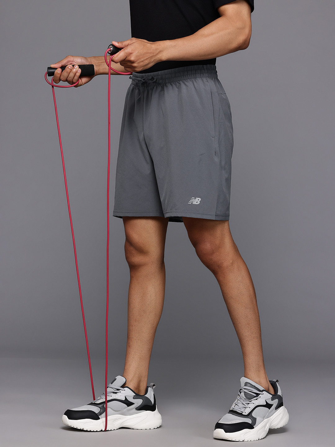 New Balance Men Mid-Rise Rapid-Dry Essentials Linerless Sports Shorts